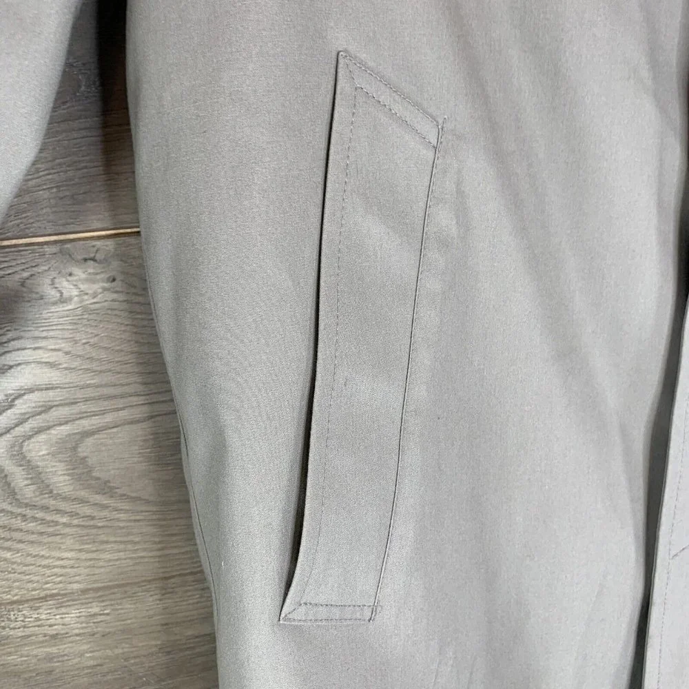 London Fog Trench Coat Men's Size 40 Reg. Tan Hidden Buttons Removable Liner - Picture 3 of 13